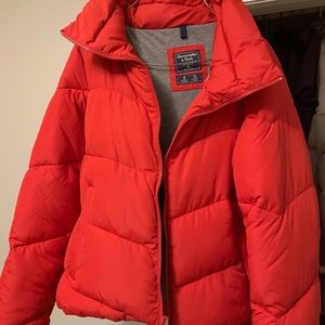 Abercrombie & Fitch Red Puffer
